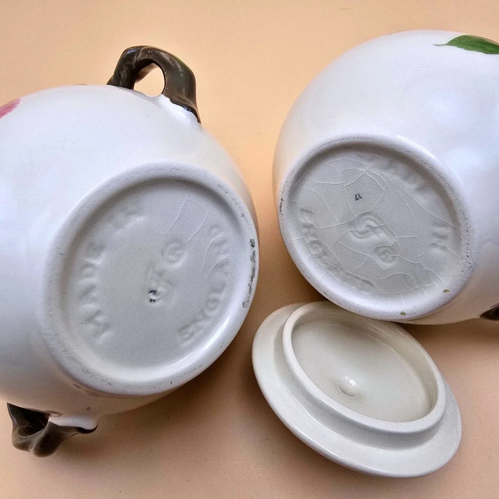 Franciscan Desert Rose Cream and Sugar Set Vintage Made in England Earthenware